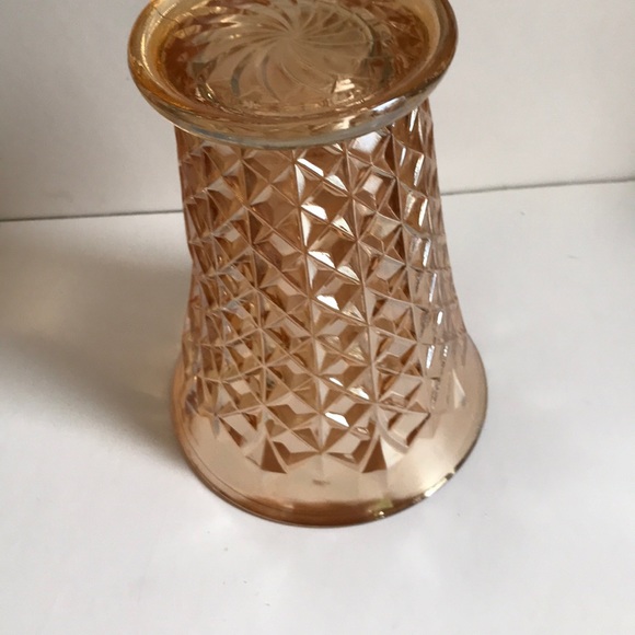 Vintage Marigold carnival iridescent trumpet vase - Picture 3 of 11